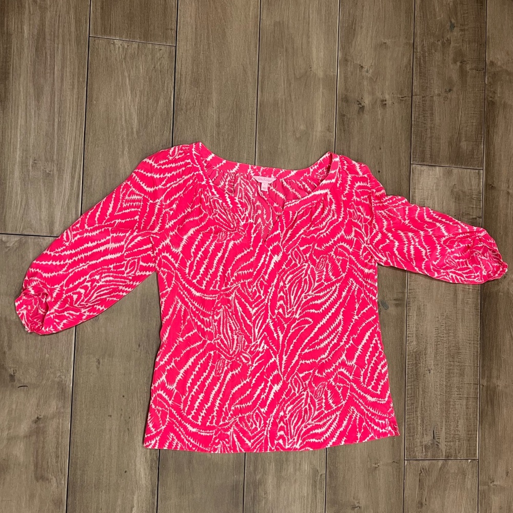 Lilly Pulitzer- Pink Patterned Women's Top